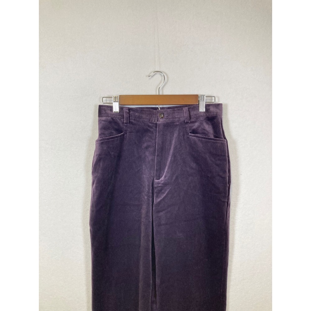 Liz Claiborne Corduroy Pants Women Size 10 Plum High Waisted Straight Leg Casual - Picture 4 of 9